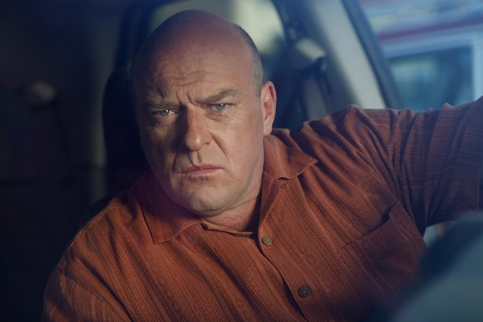 Dean Norris in a car