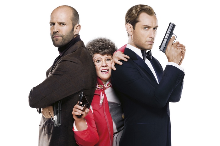 Spy from Spy with Melissa McCarthy, Jason Statham, and Jude Law