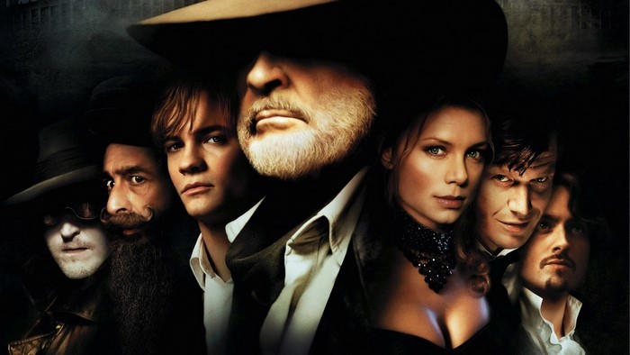 Sean Connery and cast from The League of Extraordinary Gentlemen