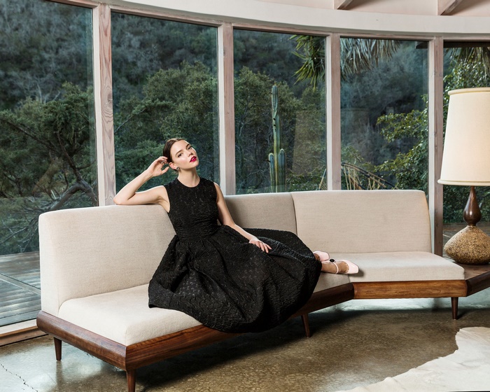 Anya Taylor-Joy on a couch