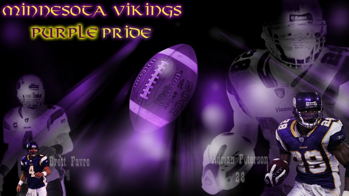 Minnesota Vikings Adrian Peterson and Brett Favre