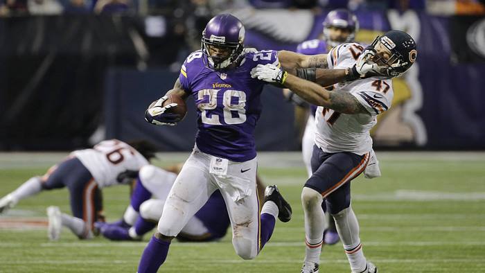Adrian Peterson from Minnesota Vikings playing football