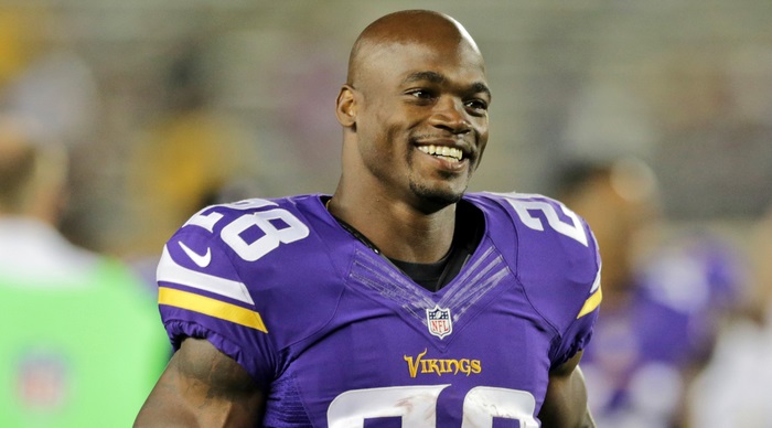 Adrian Peterson in Minnesota Vikings uniform