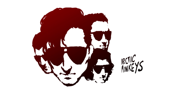 Arctic Monkeys band members illustration