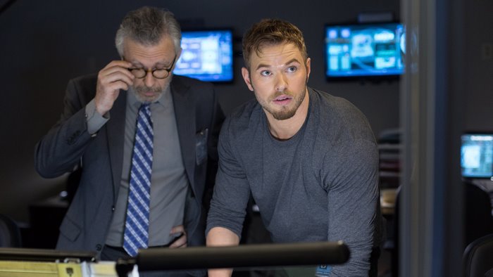 Kellan Lutz and older man in control room