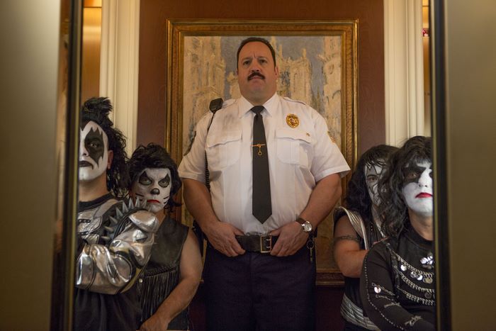 Kevin James with KISS band members
