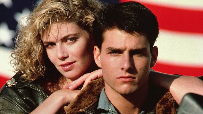 Tom Cruise and Meg Ryan in Top Gun