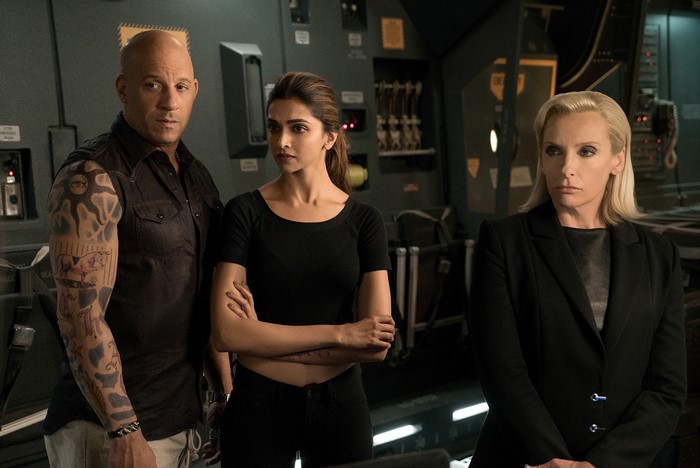 Vin Diesel, Deepika Padukone, and Toni Collette in xXx: Return of Xander Cage