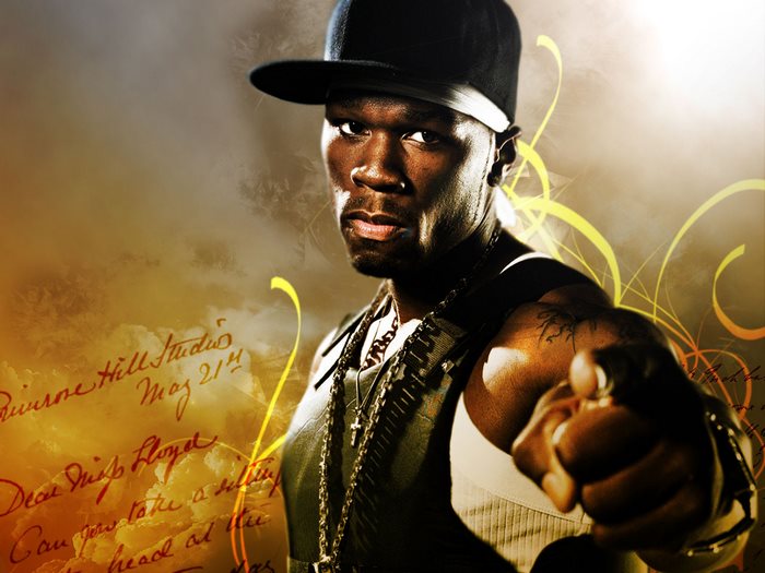 50 Cent pointing forward