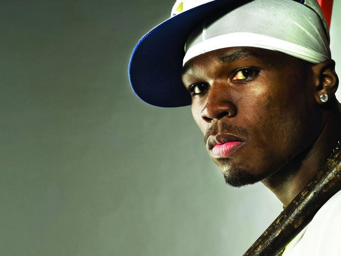 50 Cent wearing a baseball cap