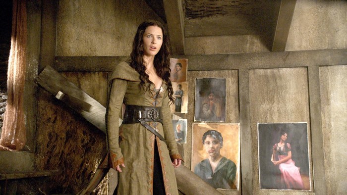 Bridget Regan in a medieval costume