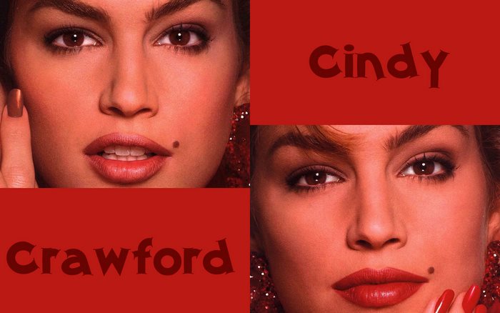Cindy Crawford close-up portrait