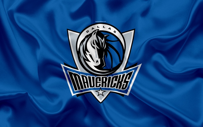 Dallas Mavericks logo on blue fabric