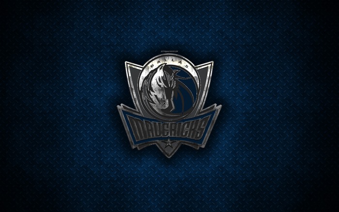 Dallas Mavericks logo on a blue textured background