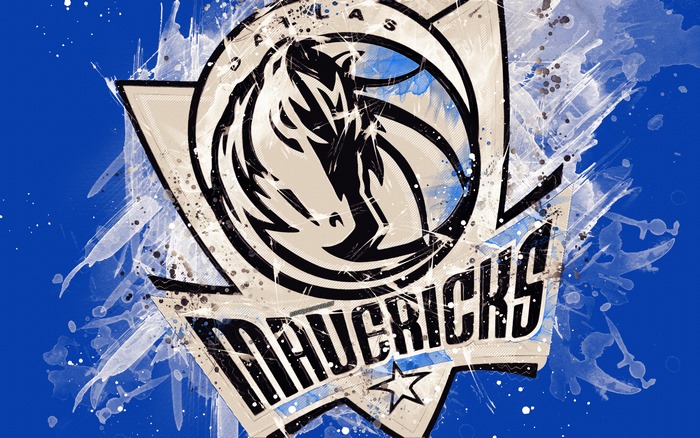 Dallas Mavericks Logo with Abstract Splatter