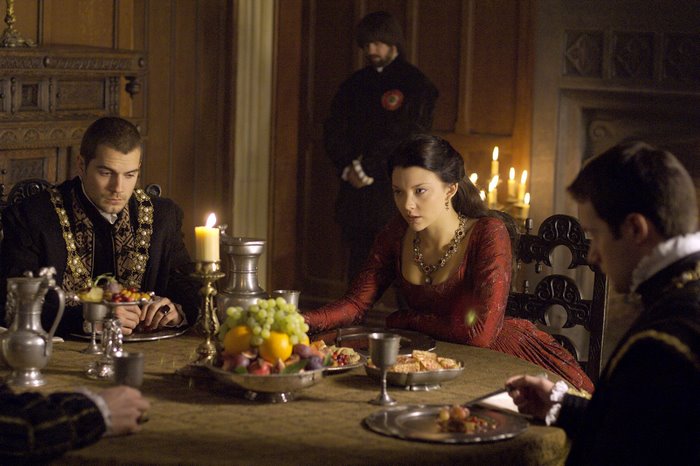 Henry VIII and Anne Boleyn at a banquet