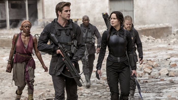 Gale, Katniss, and Beetee from The Hunger Games