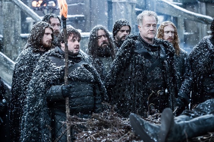 Owen Teale and men in snow
