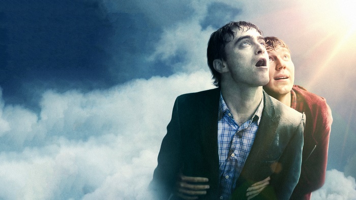 Daniel Radcliffe and Paul Dano in the clouds