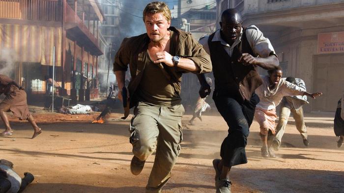 Leonardo DiCaprio and Djimon Hounsou in Blood Diamond