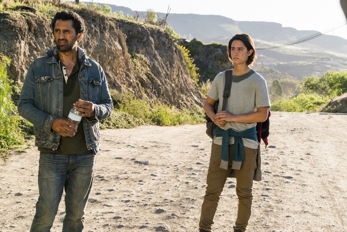 Cliff Curtis and young man in outdoor setting