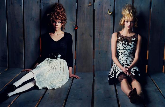 Gemma Ward in a fashion photoshoot
