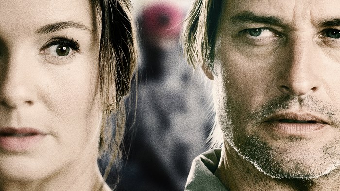 Josh Holloway and woman in close-up