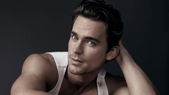 Matt Bomer in white tank top