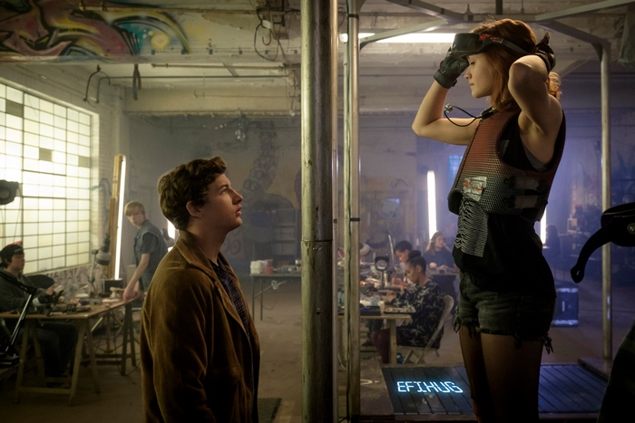 Olivia Cooke in a VR setup