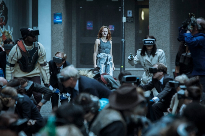 Olivia Cooke in a dystopian VR world