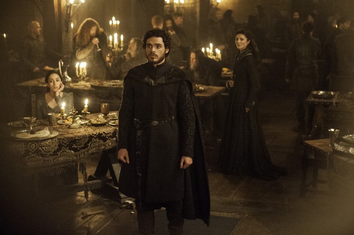 Robb Stark and Talisa Stark at a feast