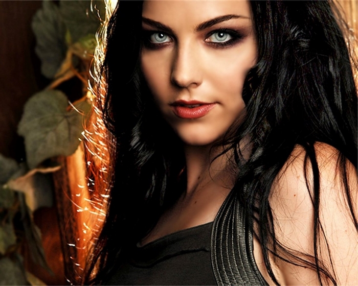 Amy Lee Portrait with Intense Eyes and Dark Hair