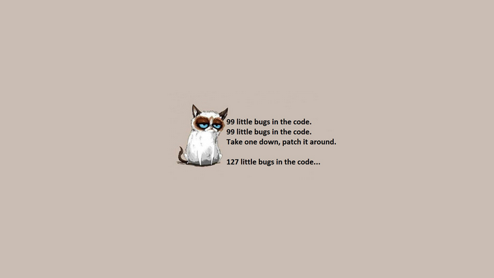 Grumpy Cat with Code Bugs