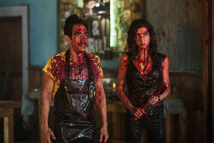 Dana DeLorenzo covered in blood