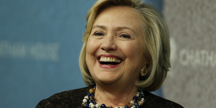 Hillary Clinton laughing