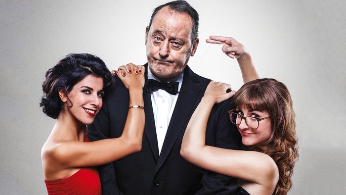 Jean Reno with two women
