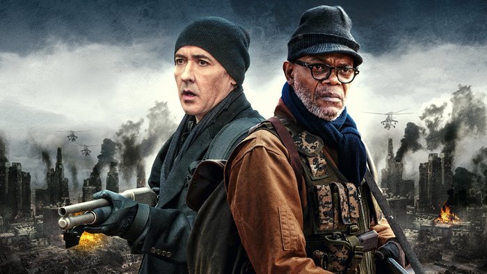John Cusack and Samuel L. Jackson in a post-apocalyptic city