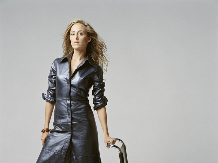 Kim Raver in a metallic dress