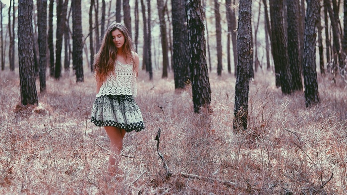 Woman in a forest