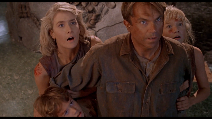Alan Grant and children from Jurassic Park