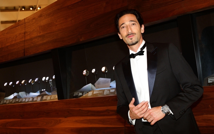 Adrien Brody at a watch exhibition