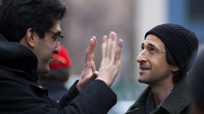 Adrien Brody with a director