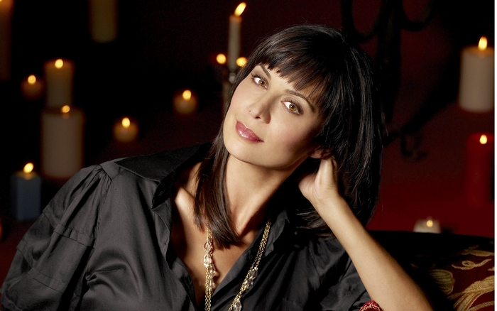 Catherine Bell with candles