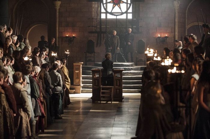 Dean-Charles Chapman in a throne room