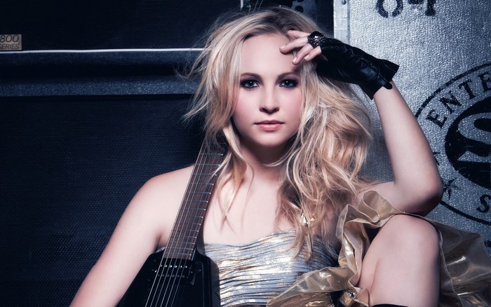 Candice King with Guitar