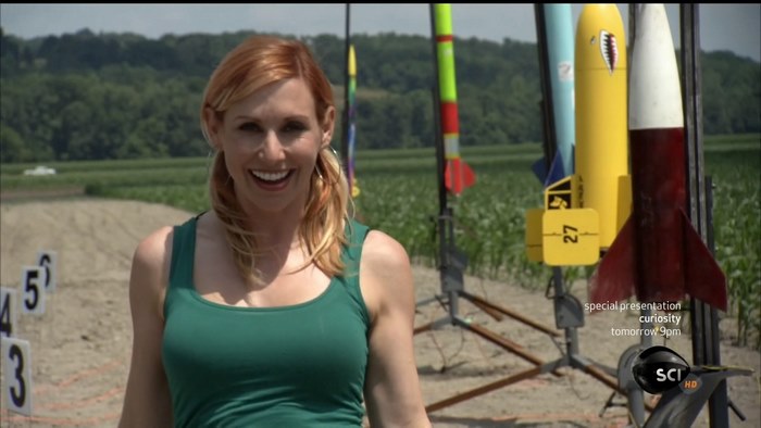 Kari Byron with rockets