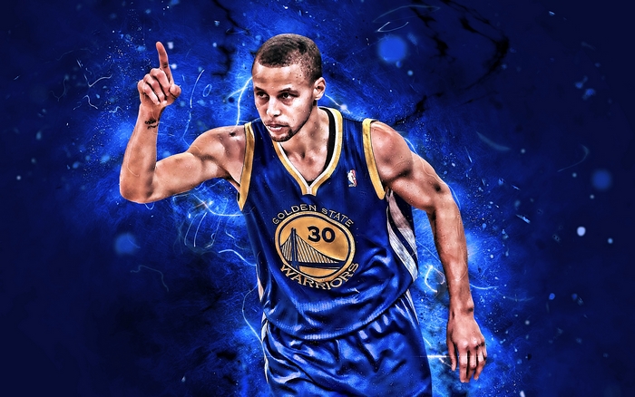 Stephen Curry in Golden State Warriors Jersey