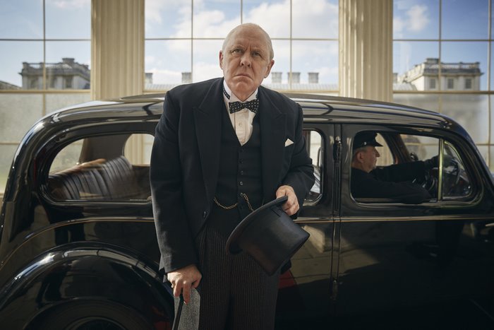 Winston Churchill in a car