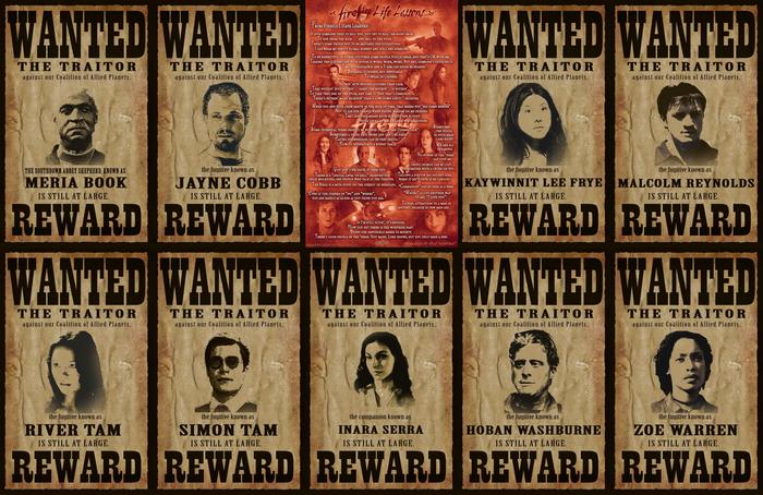 Firefly Wanted Posters