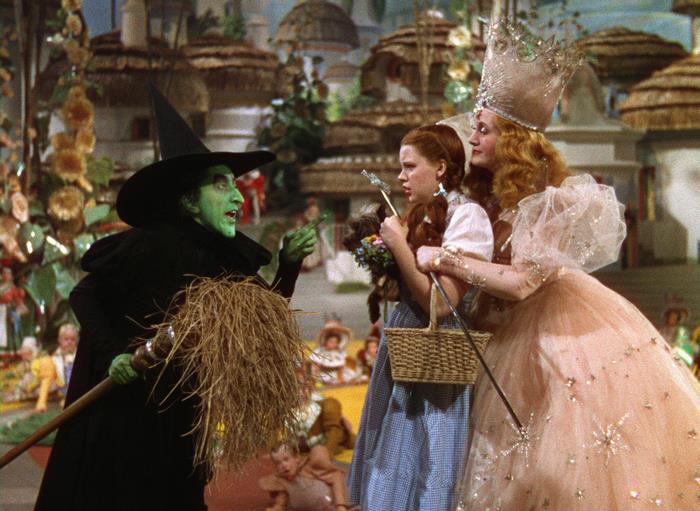 Wicked Witch of the West, Dorothy, and Glinda from The Wizard of Oz